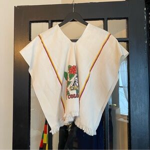 Vintage Graphic Poncho Top